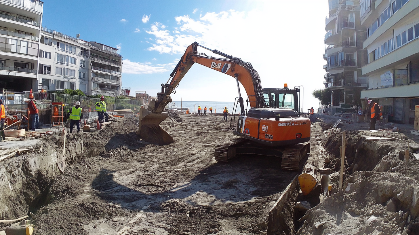 Excavator performing site preparation on a residential lot in Howard County