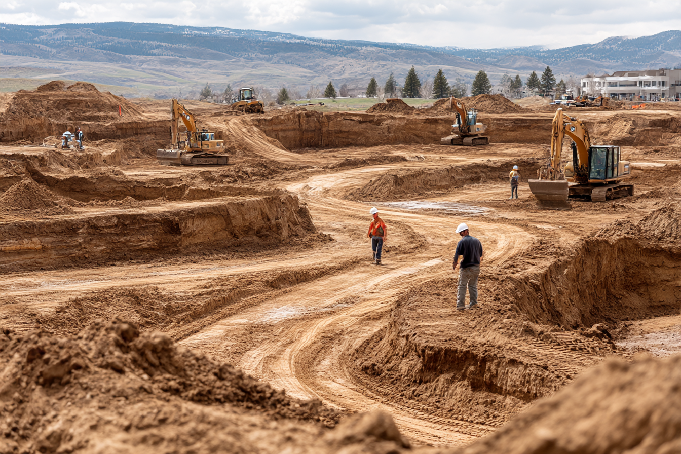Professional excavation equipment working in Harford County